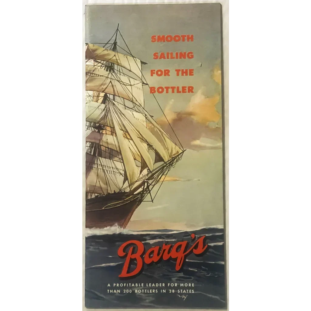 Vintage 1956 Barq’s Root Beer “Smooth Sailing for the Bottler” Pamphlet – Soda Advertising Classic ⛵